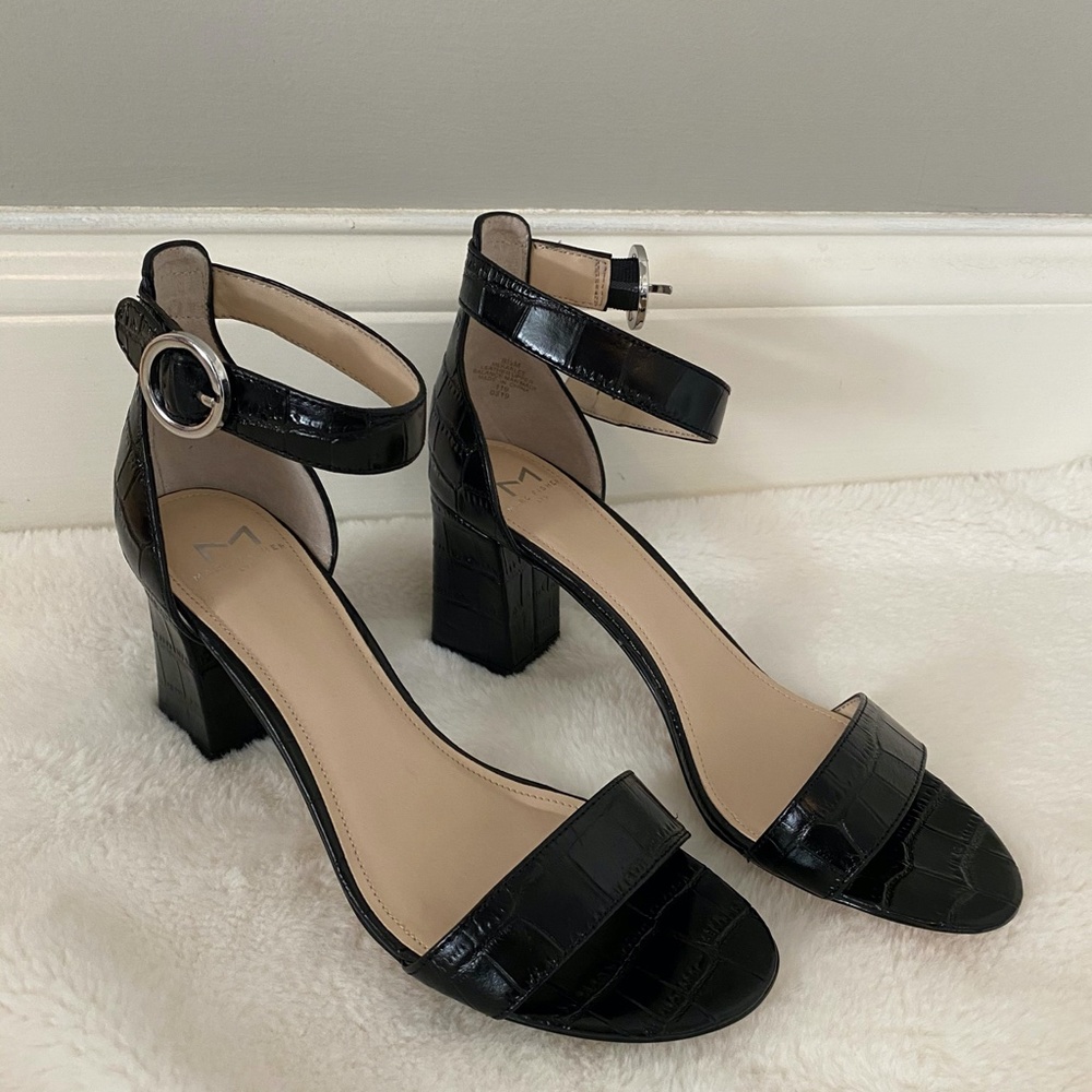 NWT Marc Fisher Karlee Heeled Sandals, Black, 8.5 - Picture 8 of 10